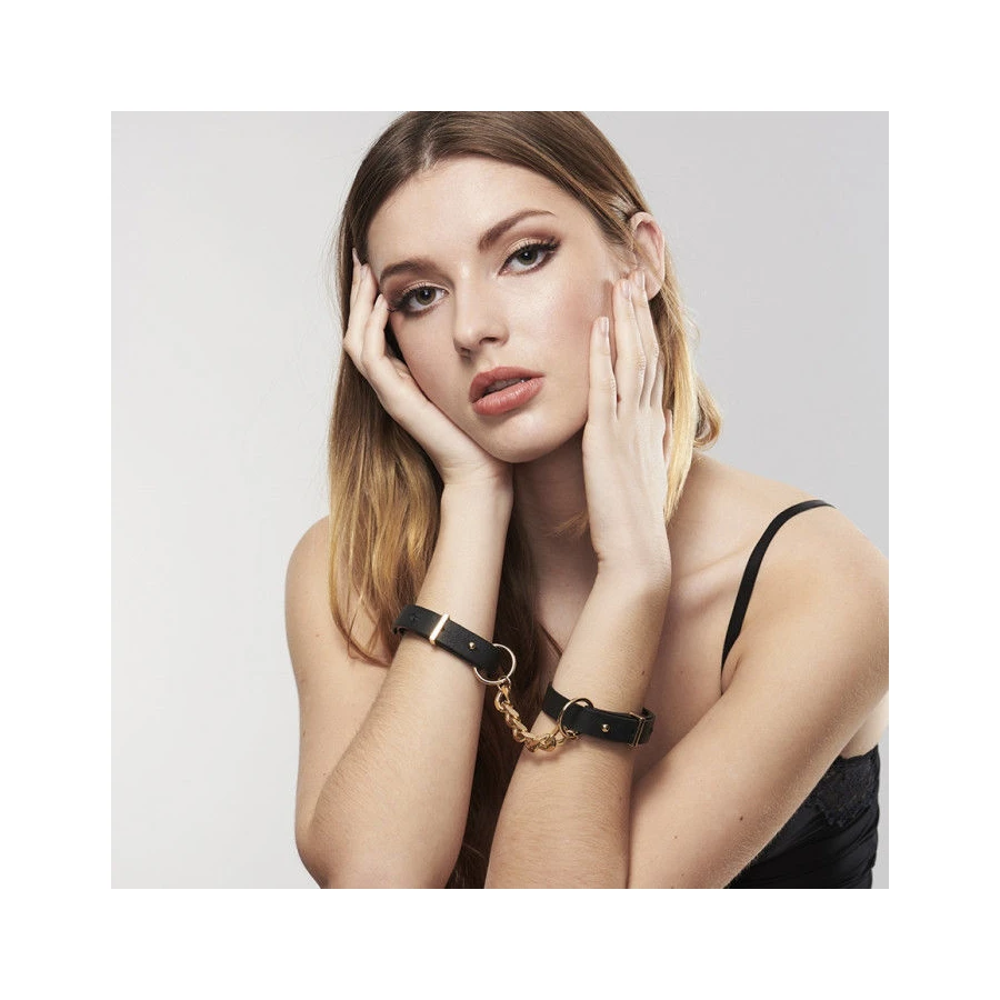 BIJOUX - INDISCRETS MAZE MENOTTES BRACELETS NOIR